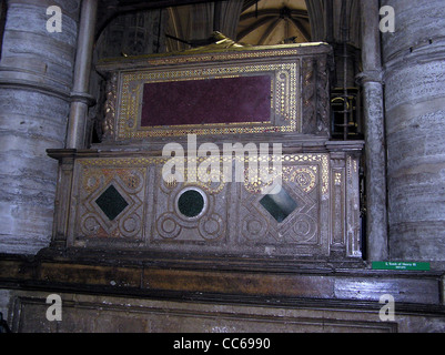 Das Grab von König Henry III (1207, regierte 1216 bis 1272, geboren und starb 1272) in der Westminster Abbey, London, England. Stockfoto