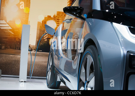 Detroit, Michigan - der BMW i3 Concept Elektrofahrzeug auf dem Display auf der North American International Auto Show. Stockfoto