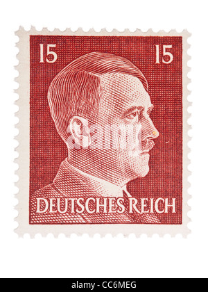 Briefmarke: Deutsches Reich, Adolf Hitler, 1941 / 1944, 15 Pfennig, mint Zustand Stockfoto