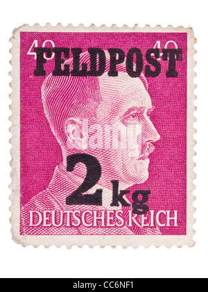 Briefmarke: Deutsches Reich, Feldpost, Adolf Hitler, 2kg, 1944, mint Zustand Stockfoto