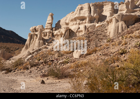 Hoodoos entlang River Road in Big Bend Ranch State Park, TX Stockfoto