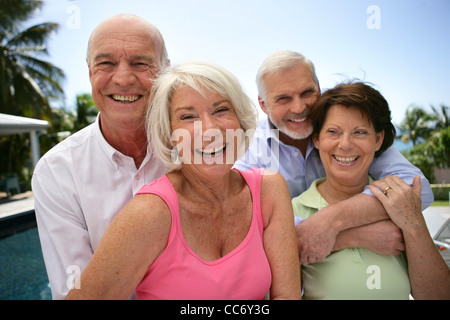 Zwei alte Paare Stockfoto