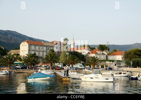 Hafen und Marina in Orebic, Kroatien Stockfoto