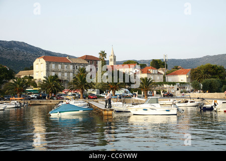 Hafen und Marina in Orebic, Kroatien Stockfoto