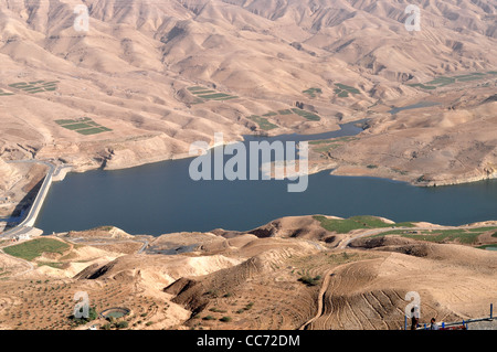 Wadi Al Mujib Staudamm Stockfoto