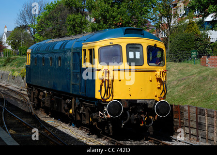 Klasse 33/1 Nr. D6528 British Rail TOPS Nummer 33111 der Swanage Railway Dorset England uk Stockfoto