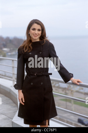 Königin RANIA von Jordanien - exklusives Porträt-Sitzung in Genf, Schweiz Stockfoto