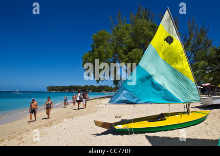 SunFish Segelboote, St. James, Westküste, Barbados, Karibik, West Indies Stockfoto