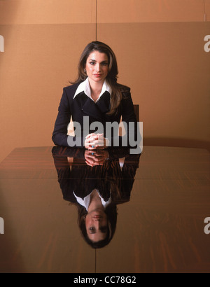 Königin RANIA von Jordanien - exklusives Porträt-Sitzung in Genf, Schweiz Stockfoto