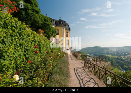 Rokoko-Schloss Dornburg, Dornburg Burgen, Thüringen, Deutschland, Europa Stockfoto