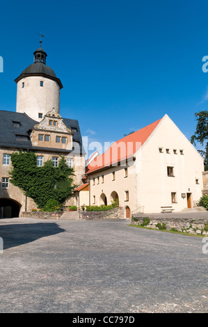 Innenhof der Burg Ranis, Ranis, Thüringen, Deutschland, Europa Stockfoto