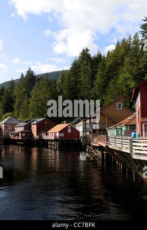 Creek Street entlang Creek Ketchikan, Alaska USA Stockfoto