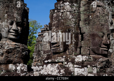 Bayon Tempel, Prasat Bayon, Angkor Thom, Angkor Gebiet, Siem Reap, Kambodscha, Asien Stockfoto