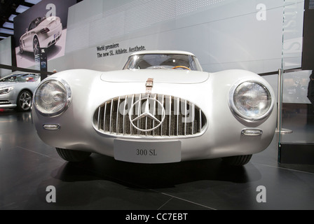 Detroit, Michigan - 1952 Mercedes 300SL Rennwagen auf dem Display auf der North American International Auto Show. Stockfoto