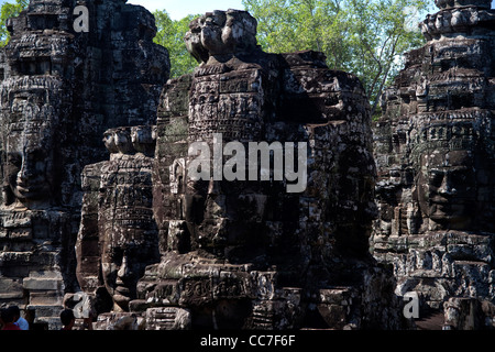 Bayon Tempel, Prasat Bayon, Angkor Thom, Angkor Gebiet, Siem Reap, Kambodscha, Asien Stockfoto