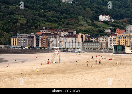 Playa de Zurriola - San Sebastian alias Donostia, Spanien Stockfoto