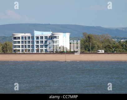 Butlins Art-deco-Stil Blue Sky Apartments, Minehead, UK Stockfoto