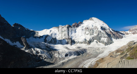 Dent d'Hérens Mountain Peak-Anzeige von Schoenbielhuette, Zermatt, Schweiz Stockfoto