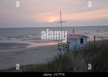 Rettungsschwimmer Station, Rantum, Sylt, Nordsee, Deutschland Stockfoto