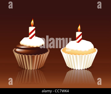 Geburtstag Kuchen Grußkarte Stockfoto