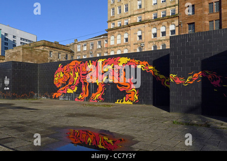 Die Tiger Glück acht Kunstwerk des Flusses Clyde im Zentrum von Glasgow Schottland Stockfoto