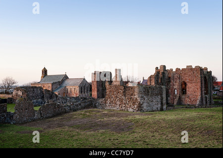 Lindisfarne Priory Stockfoto