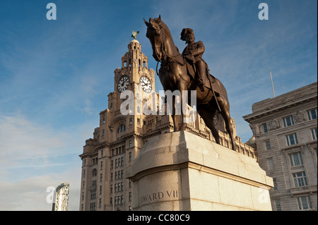 Der Pier Head Liverpool Merseyside UK Stockfoto