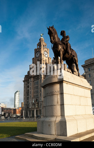 Der Pier Head Liverpool Merseyside UK Stockfoto