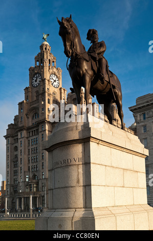 Der Pier Head Liverpool Merseyside UK Stockfoto