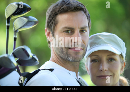 Golf-paar Stockfoto