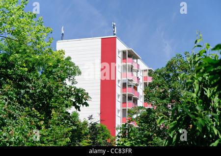 Vorgefertigte Gebäude, Merseburg, Sachsen-Anhalt, Deutschland, Europa Stockfoto