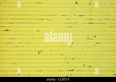 Nahaufnahme von gefärbten gelb lackiertem Holz als Textur geeignet Stockfoto
