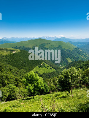 Panoramablick vom Monte Generoso, Tessin, Schweiz Stockfoto