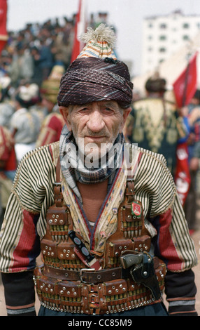 Gedenken und Nachstellung der Befreiung von Urfa von den europäischen Mächten unter Mustafa Kamal Atatürk. Stockfoto