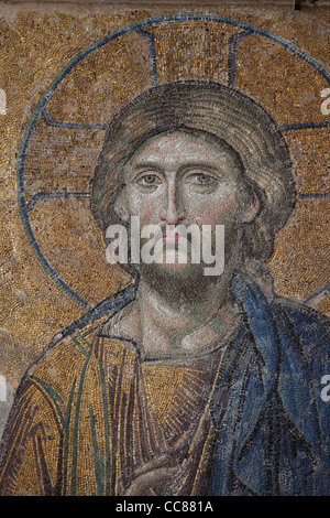 Aya Sofya Interieur zeigt Christus Mosaik, Istanbul Stockfoto