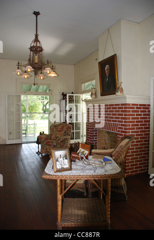 Edison und Ford Winter Estates, ft. Myers, FL - der Edison Zimmer sitzen. Stockfoto