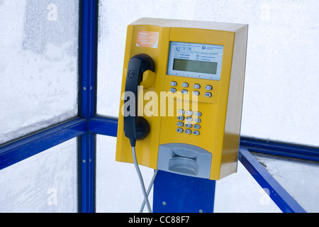 Telefon-Box-Zakopane-Polen Stockfoto