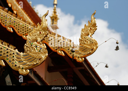 Detail des Wat Chedi Luang. Chiang Mai, Thailand. Stockfoto