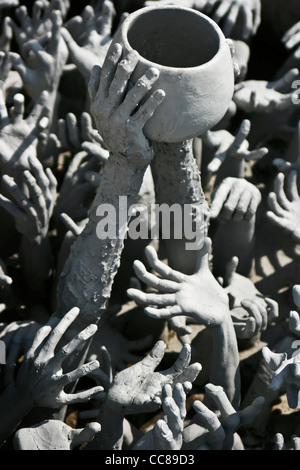 Detail des Wat Rong Khun in Chiang Rai. Thailand. Stockfoto