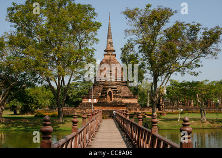 Wat Sa Si, Sukothai historischen Park, Thailand Stockfoto