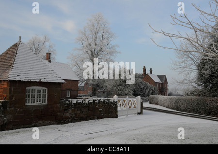 Winter-Szene in Chester UK Stockfoto
