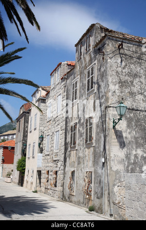 Alte historische Haus in Orebic, Kroatien Stockfoto