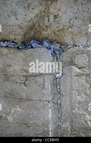 Detail der Westwand - Jerusalem Stockfoto