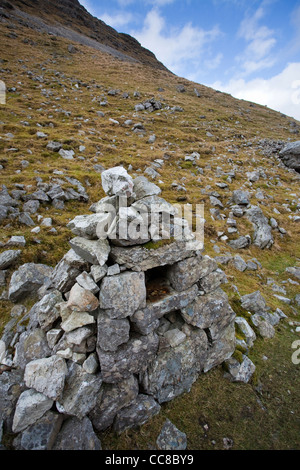 Der Schrein von Maumina, in der Twelve Bens Berge, Connemara, County Galway, Irland. Stockfoto