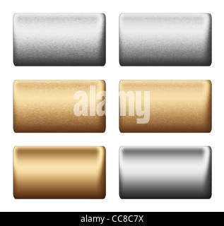 Metall Silber gold Textur Bretter, Schmuck Hintergrund zum Einfügen von Text oder design Stockfoto