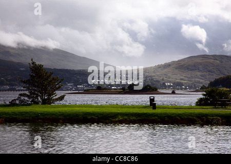 Loch Eil und Fort William aus Corpach Highland Region Schottland Stockfoto