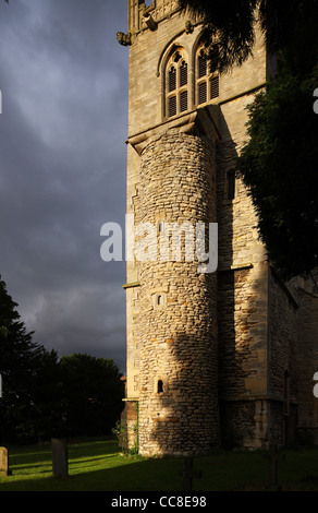 Turm von Allerheiligen, Hough-on-the-Hill, Lincolnshire Stockfoto