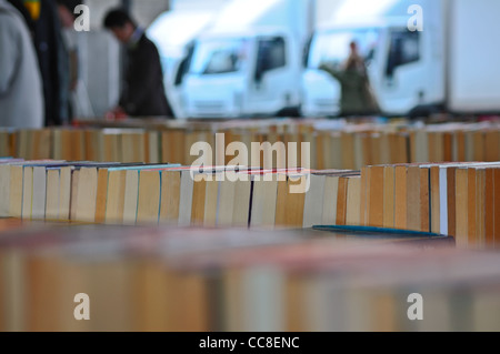 London: gebrauchte Bücher auf einem Stall angezeigt Stockfoto