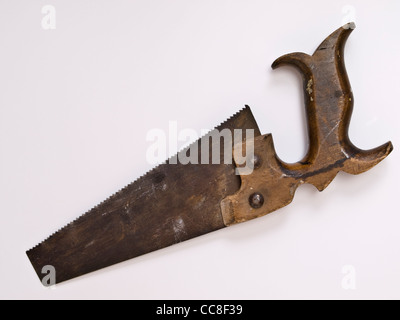 Detail-Foto eines alten sah Stockfoto