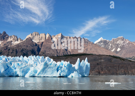 Grey Gletscher beenden in Lago Grey, Torres del Paine Nationalpark-Chile Stockfoto